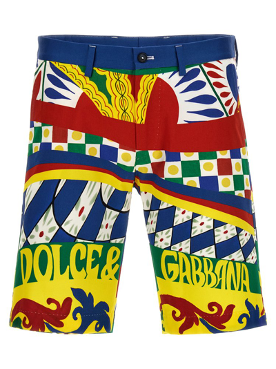Shop Dolce & Gabbana Carretto Printed Bermuda Shorts In Multi