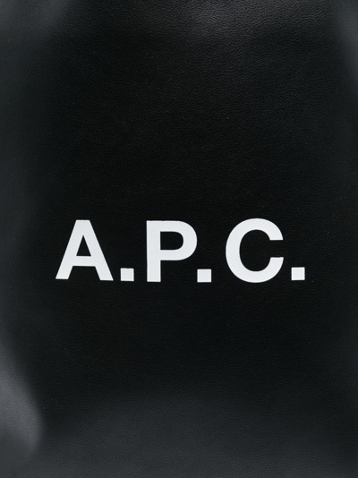 Shop Apc Ninon Logo-print Tote Bag In Black