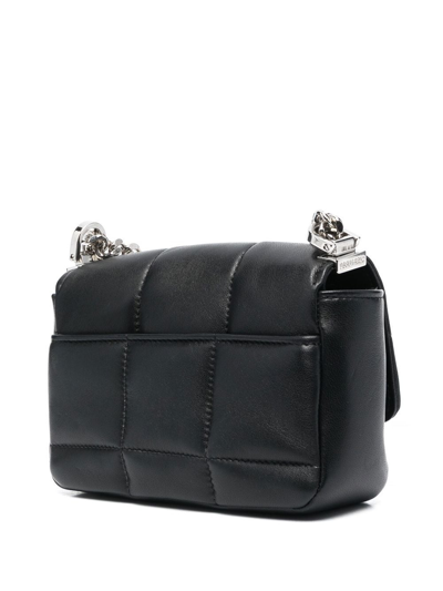 Dsquared2 Logo-plaque Quilted Crossbody Bag In Black