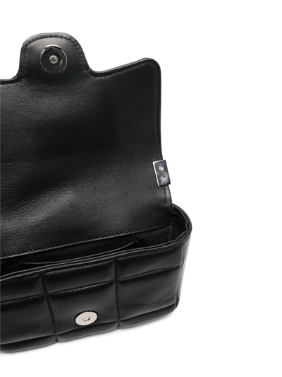 Dsquared2 Logo-plaque Quilted Crossbody Bag In Black