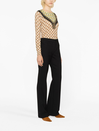 Shop Etro Floral-print Knitted Top In Neutrals