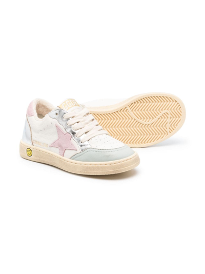 Golden Goose Ballstar Goatskin Sneakers In Neutrals