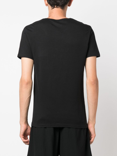 Shop Paul Smith Logo-print Cotton T-shirt In Black