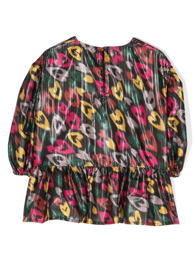 Stella Mccartney Graphic-print Peplum Top In Black