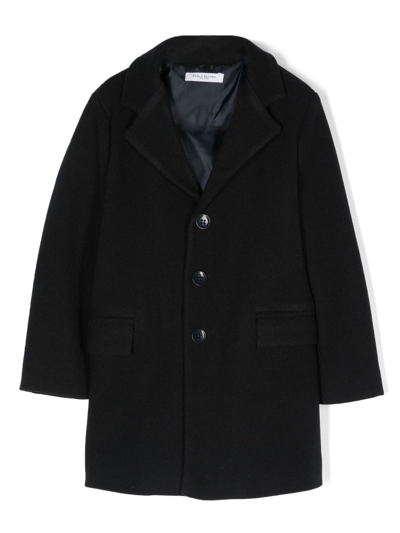 Shop Paolo Pecora Buttoned Notched-lapel Coat In Blue