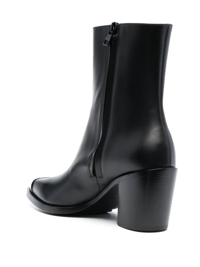 Shop Alexander Mcqueen Punk 75mm Metal Toe-cap Boots In Black