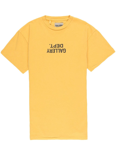 Shop Gallery Dept. Logo-print Cotton T-shirt In Yellow