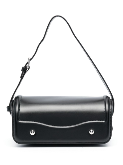 Shop Lemaire Ransel Leather Shoulder Bag In Black