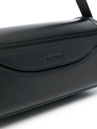 Shop Lemaire Ransel Leather Shoulder Bag In Black