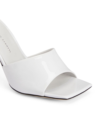 Shop Giuseppe Zanotti Solhene 85mm Leather Mules In White