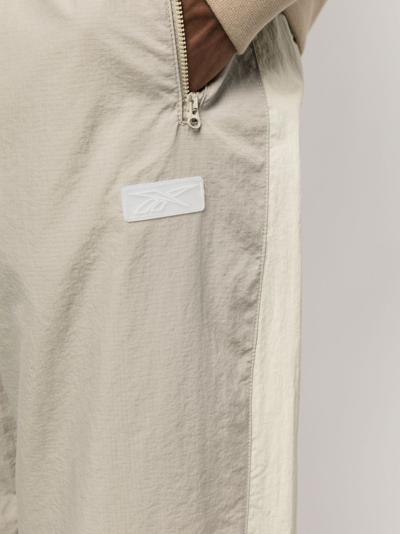 Reebok Elasticated-waist Ripstop Track Pants In Neutrals