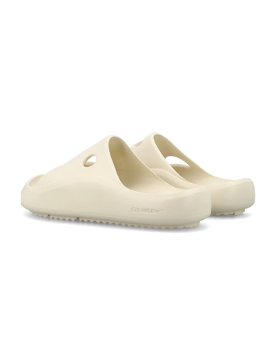 Off-white Beige Meteor Pool Slides In Beige