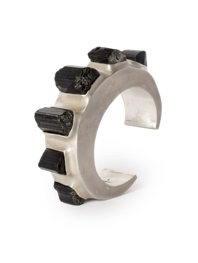 Parts Of Four Crescent Slip-on Bracelet In Silver