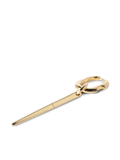 Parts Of Four Deco Drop-design Earring In Gold