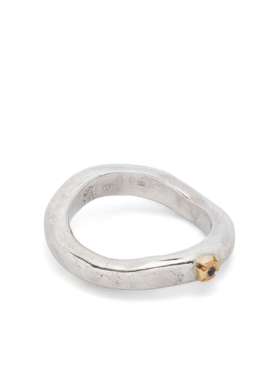 Shop Rosa Maria 18kt Yellow Gold And Silver Diamond Ring