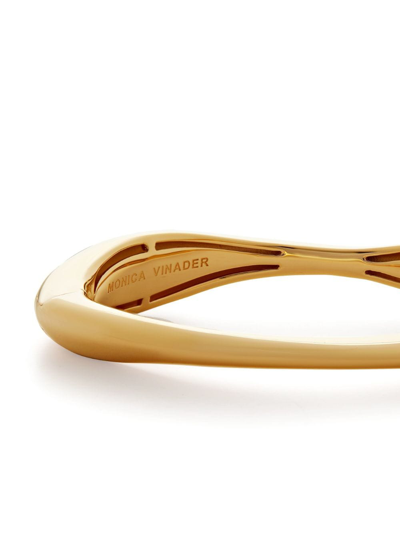 Shop Monica Vinader Nura Reef Wide Bangle Bracelet In Gold