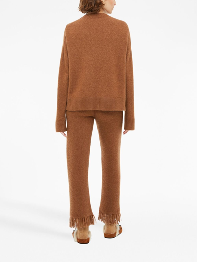 Shop Alanui A Finest Knitted Jumper In Brown
