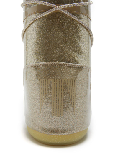 Moon Boot Icon Glitter Snow Boots In Gold