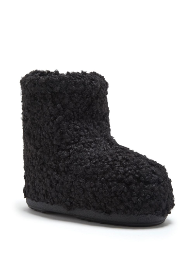 Shop Moon Boot Icon Low Faux-shearling Boots In Black