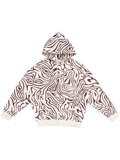 Shop Marcelo Burlon County Of Milan Logo-embroidered Hoodie In White