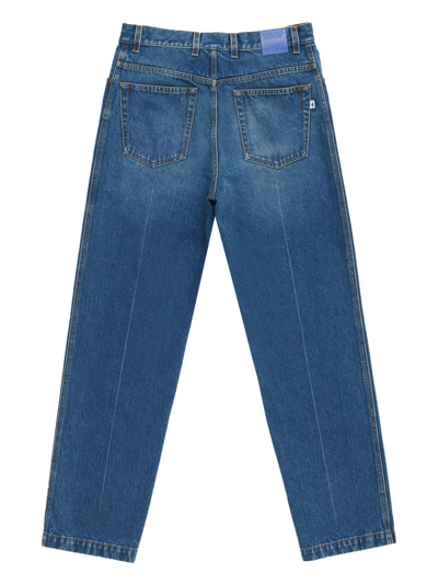 Marcelo Burlon County Of Milan Dark-wash Straight-leg Jeans In Blue