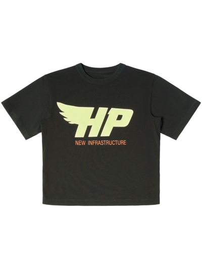 Shop Heron Preston Logo-print Cotton T-shirt In Black