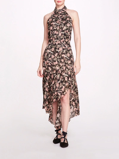 Shop Marchesa Magnolia In Black Coral