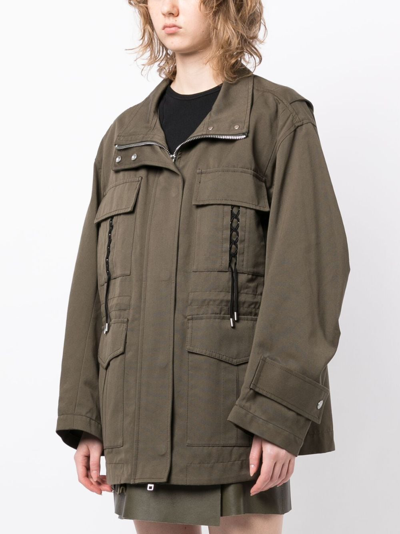 Shop 3.1 Phillip Lim / フィリップ リム Utility Cotton Cargo Jacket In Green