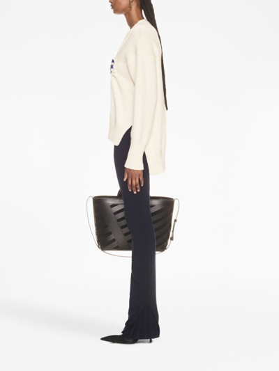 Off-white Off-logo Wool Jumper In Neutrals