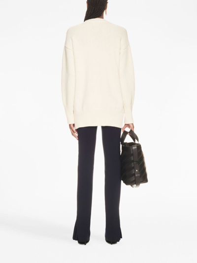 Shop Off-white Off-logo Wool Jumper In Neutrals