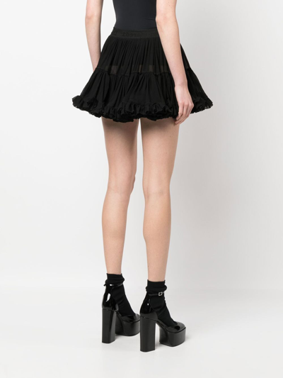 Shop Dsquared2 Ruffled A-line Miniskirt In Black