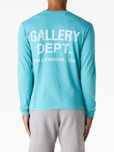 Shop Gallery Dept. Logo-print Long-sleeve Sweatshirt In Blue