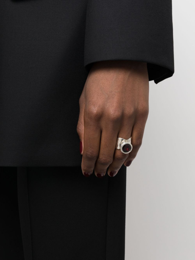 Shop Rosa Maria Garnet-embellished Sterling Silver Ring