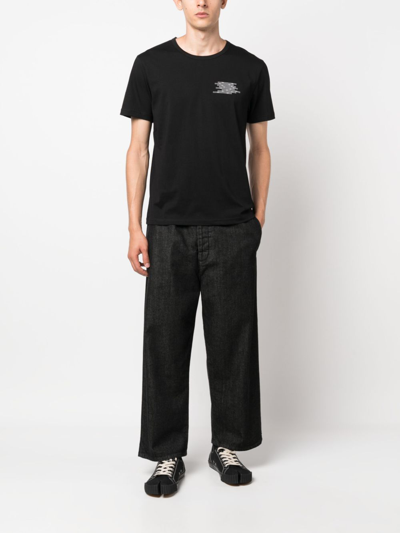 Shop Société Anonyme Logo-print Cotton T-shirt In Black