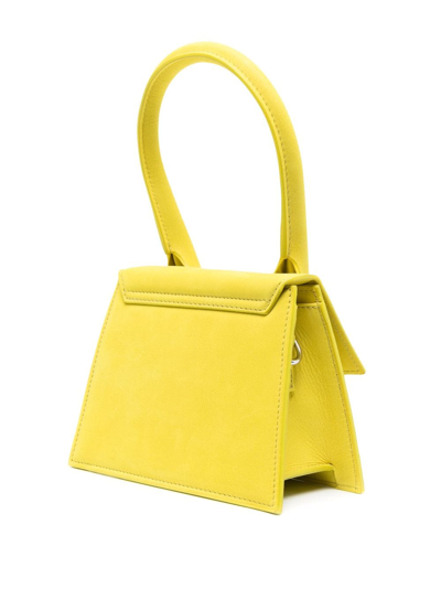 Shop Jacquemus Le Chiquito Moyen Tote Bag In Yellow