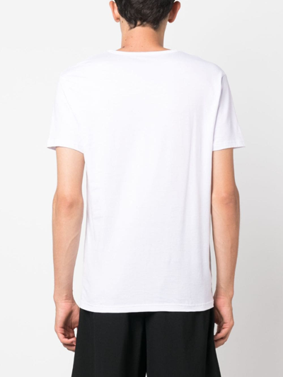 Shop Paul Smith Logo-print Cotton T-shirt In White