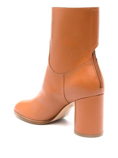 Casadei Cleo Leather - Woman Ankle Boots Walnut 39 In Brown