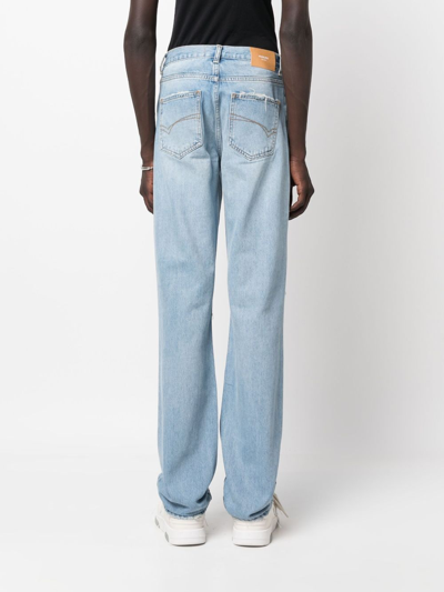 Shop Mainless Ripped Mid-rise Jeans In Blue
