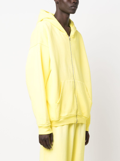 Shop Mainless Cotton Hooded Jacket In Yellow