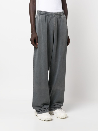Shop Mainless Elasticated-waistband Track Trousers In Grey