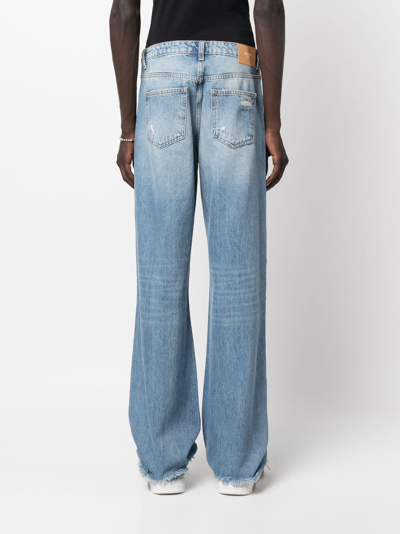 Shop Mainless Ripped High-waist Jeans In Blue