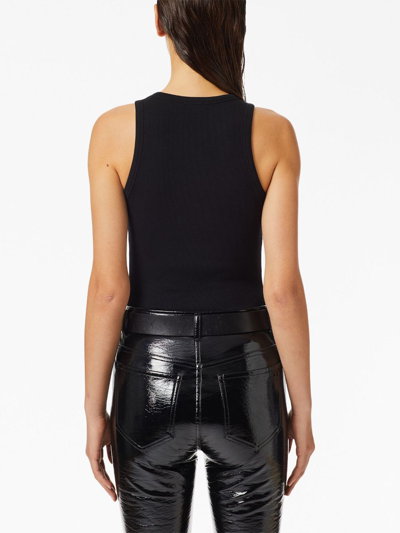 Diesel Logo-patch Sleeveless Vest Top In Black