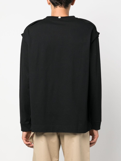 Shop Simone Rocha Reversed Cotton T-shirt In Black