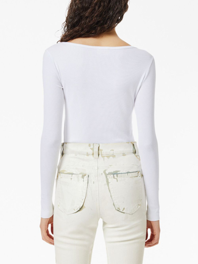 Diesel White T-ballet-d Long Sleeve T-shirt In White