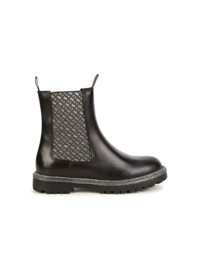 Shop Bosswear Glitter-detailing Leather Boots In Black