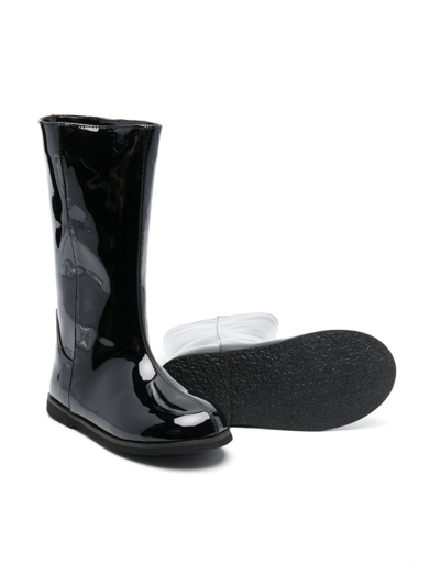 Age Of Innocence Ann Leather Boots In Black