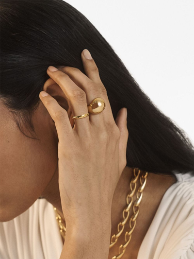 Monica Vinader Nura Gold-vermeil Ring In Gold