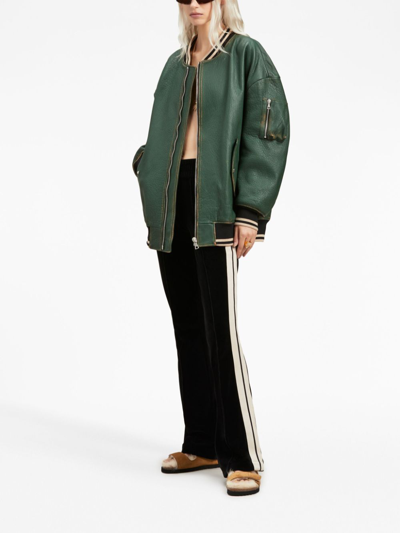 Palm Angels Classic Loose Track Pants Black Off Whit In Black