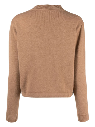 Liska Cashmere Drawstring-hem Jumper In Brown