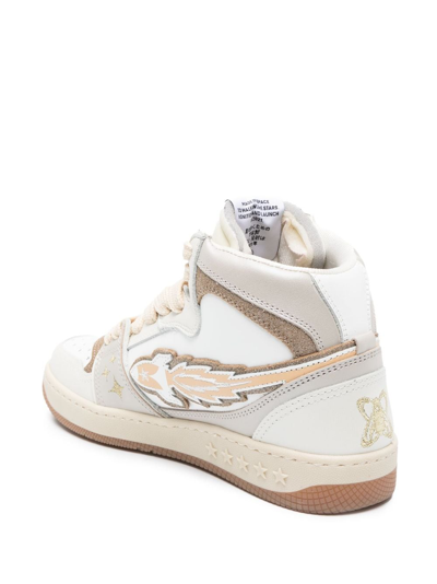 Shop Enterprise Japan Ej Rocket Mid High-top Sneakers In White